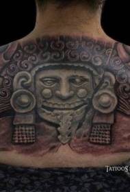 back color classic ancient stone tattoo pattern