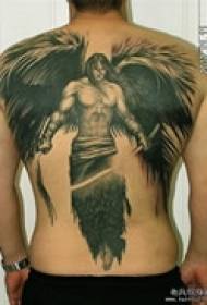 back fallen angel Lucifer tattoo
