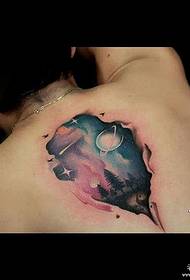 leđa zvijezde boje personalizirani uzorak tetovaža