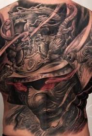 Powrót Nowy wzór tatuażu osobowości japońskiego hełmu demonicznego