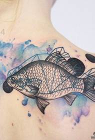 pozadinski uzorak tetovaže prskanja u boji lignje