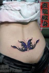 midja vackert populära fjäril totem midjan tatuering mönster