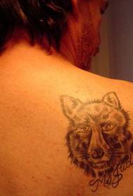 gambar tato kepala diam kembali serigala