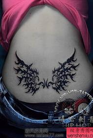 waist popular totem wings tattoo pattern