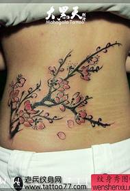 girl likes the waist plum tattoo pattern