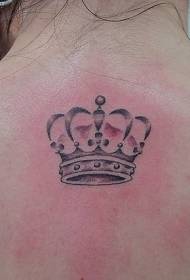 back realistic crown tattoo pattern