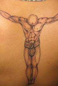 Imisipha yangemuva nephethini ye-bald man tattoo