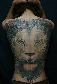 Domineering full lion big tattoo picture