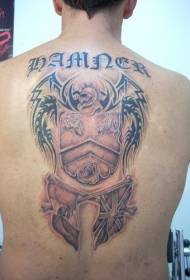 back totem značka s likom tetovaže lika