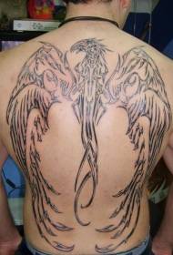 Motif de tatouage phoenix tribal au dos