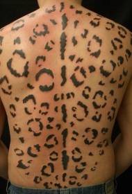 tatovering med full svart leopard