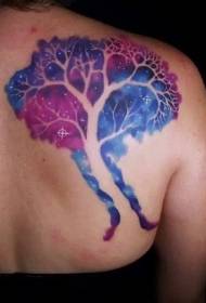 takaväri kaunis fantasia tähtikuvioinen tatuointikuvio