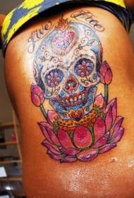 back enamel ສີແລະຮູບແບບ tattoo lotus