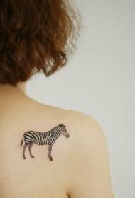 back little cute zebra tattoo pattern