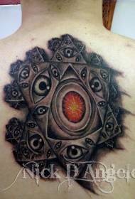заднє прохолодне око символ татуювання символ 75273 - чорна троянда з візерунком татуювання назад черепа