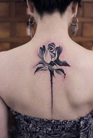 beautifully realistic rose black and white tattoo pattern