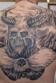πίσω κέρατο πολεμιστής τατουάζ μοτίβο τατουάζ