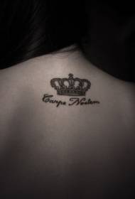 Back King's Crown Tattoo pattern