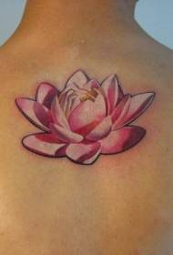 patró de tatuatge de lotus de color rosa