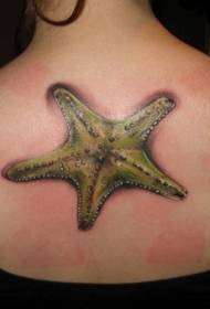 nuevo patrón de tatuaje de estrella de mar colorido fresco