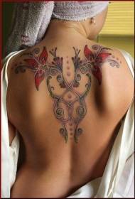 modello carino tatuaggio fiore dipinto vite dipinta