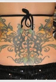 waist beautiful painted flowers Totem Tattoo Pattern