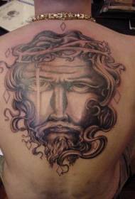 Morao Jesu o na le sefahleho sa tattoo le meutloa ea tattoo ea meutloa