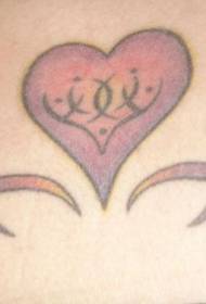 waist totem with beautiful heart-shaped tattoo pattern