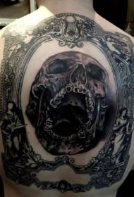 nuevo patrón de tatuaje misterioso en blanco y negro