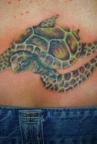 назад реалістичні реалістичні візерунок татуювання черепахи
