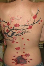 повратак узорак тетоваже шљиве у кинеском стилу