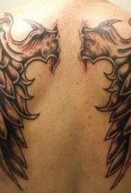 vízköpő szárnyak tetoválás minta