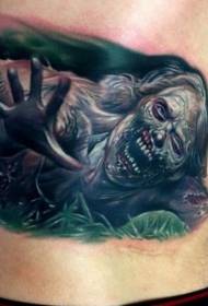 talia straszne pełzające zombie Wzór tatuażu