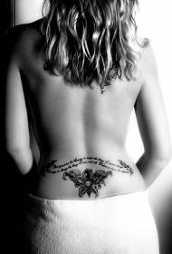 kauneus vyötärö kallo kukat ja kirjeet Tatuointi malli