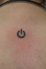 patrón de tatuaxe de símbolo de interruptor negro de volta
