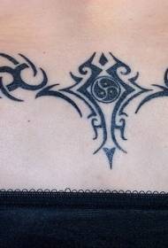 back black tribal vine ສັນຍາລັກຮູບແບບ tattoo