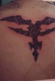 hrbtni rjavi plemenski simbol tatoo vzorec