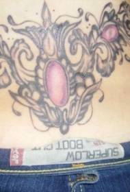 Vidukļa violets Gem Totem tetovējums