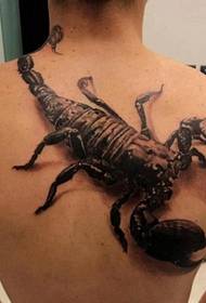 male back sturdy and handsome scorpion tattoo pattern