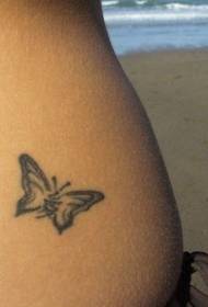 volta patrón de tatuaxe de mariposa fermosa