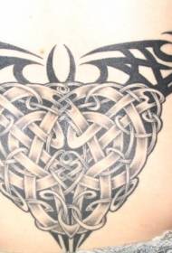 back great Celtic knot tribal style tattoo pattern