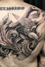 back phoenix tattoo pattern