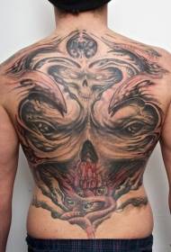 Takaisin kauhean paholaisen teemalla tatuointikuvio