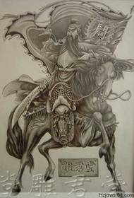 Guan Yu tattoo material on horseback