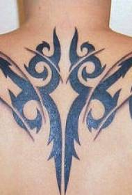 back pattern black tribal symbol personality Tattoo pattern