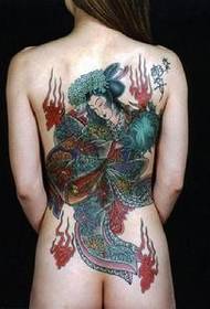 sexy beauty back 嫦娥 tattoo picture