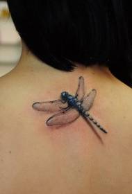patrón de tatuaje de tatuaje 3D realista de espalda de niña