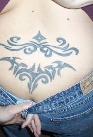 two totem tattoo patterns in the waist black