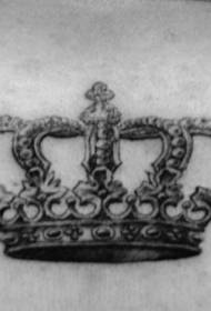 back beautiful crown tattoo pattern