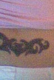 beauty waist black totem tattoo pattern